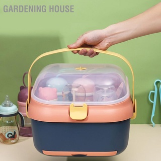 Gardening House กล่องเก็บขวดนมพลาสติก แบบหนา กันฝุ่น ระบายน้ํา สําหรับบ้าน และสวน