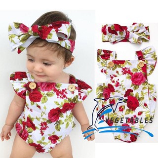 VET-ทารกแรกเกิดทารกแรกเกิดทารกเสื้อผ้าเด็กชุดจัมเปอร์ Romper Bodysuit + Headband Outfits Set