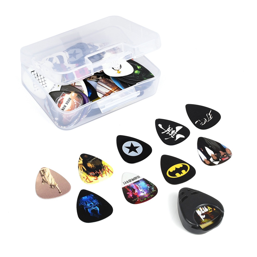 กีตาร์ อุปกรณ์กีต้าร์ 100pcs Guitar Picks Alice Acoustic Electric Bass Plectrum Mediator Guitar 0960