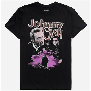 เสื้อยืด พิมพ์ลาย Johnny Cash The Man In Black Portrait สไตล์โกธิคย้อนยุค ของขวัญ สําหรับผู้ชายสามารถปรับแต่งได้