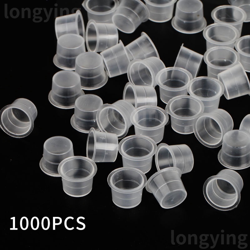 ถ้วยหมึกสัก ขนาดเล็ก กลาง ใหญ่ ใช้แล้วทิ้ง คุณภาพสูง 1000 ชิ้น