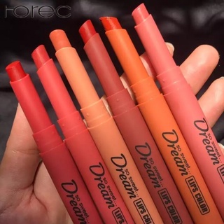 horec เซตลิปติก6ชิ้นโทนส้มอิฐโทนแดงก่ำRefreshing Matte Color Set-9091