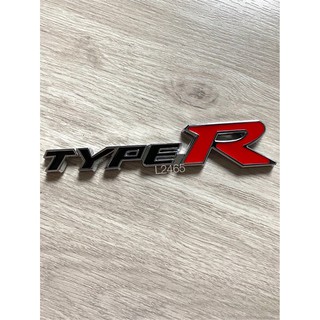 โลโก้TYPE R ขนาด14.7x2.9cm. เป็นงานโลหะ