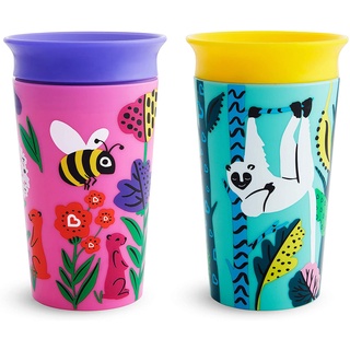 Munchkin Miracle 360 WildLove Sippy Cup, 9 ออนซ์, Bee / Lemur