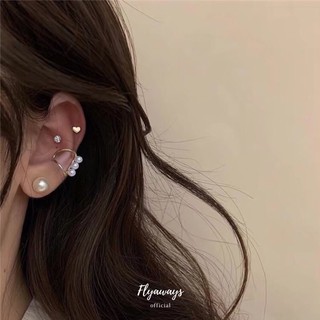 [S925] Earrings / Ear Cuff | เซ็ตต่างหู 4 ชิ้น