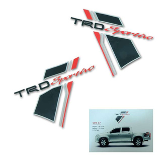 สติ๊กเกอร์ Sticker TRD Sportivo แปะข้างรถ สีดำ แดง