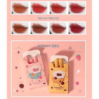 ลิปบุหรี่ ลิป​สติก​ลูกพีชช เนื้อแมท ลิปกันน้ำ🍑 สุดน่ารัก 4 แท่ง​ 4 สี เซตละ50บาท