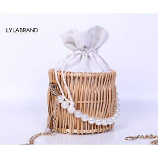 กระเป๋าตะกร้าทรงกลม ใบนี้บอกเลยน่ารักมากๆ 🔔LYLABRAND🔔