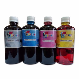 Best Inkjet Epson 500ml. น้ำหมึกเติมสี (สีดำ,ฟ้า,แดง,เหลือง)