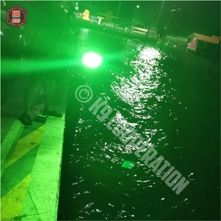 ไฟคีบแบต ไฟสีเขียว สปอตไลต์ ไฟไดหมึก ตกปลา สปอตไลท์ 185W ไฟสว่าง (AC/DC)