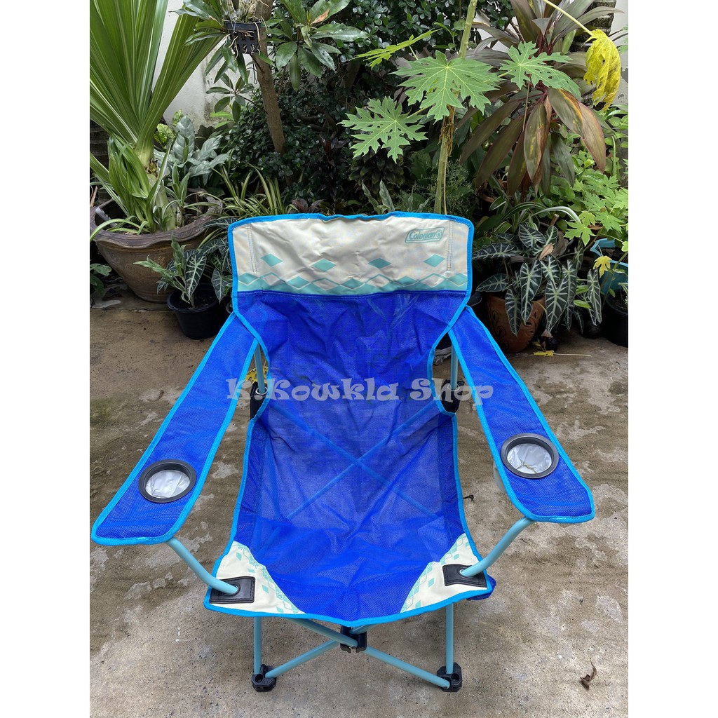 สินค้าพร้อมส่ง เก้าอี้แคมป์ปิ้ง เก้าอี้สนาม Coleman Mesh Chair Argyle/Blue 170-7642