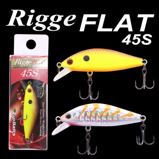 เหยื่อปลอม Rigge Flat 45S สำหรับตกปลา