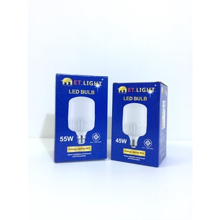 แสงจ้า สะใจ !! หลอดไฟ LED Bulb Light ทรงกระบอก  45w 55w แบบประหยัดไฟ หลอดไฟ AC 175-265 V Power 55 W