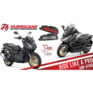 [SP6HJ4 ลด 65.-]กรองอากาศ Hurricane สำหรับ Honda Forza350,ADV 350 (เลส,ผ้า) สามารถทำความสะอาดได้ เพิ่มอัตราเร่ง