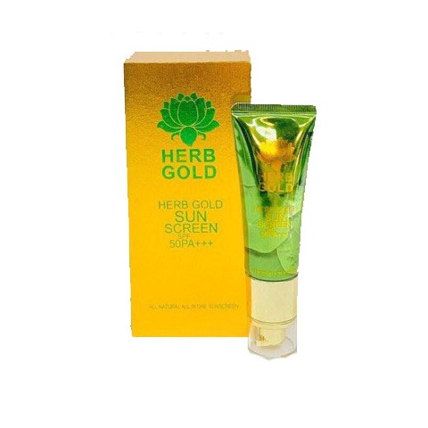 Herb Gold Sunscreen SPF50 PA+++ กันแดด เฮิร์บ โกลด์ ตอบโจทย์เนื้อกันแดด เบาสบาย ไม่ทิ้งคราบ ( 30 กรัม)