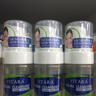 Vitara Facial Cleansing Mouse 100 ml  Gel ล้างหน้าแบบมูส อ่อนโยนทุกผิวสัมผัส