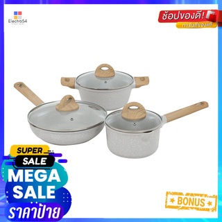 ชุดเครื่องครัว GIVING KECH 6ชิ้น/ชุด สีครีมCOOKWARE SET GIVING KECH CREAM 6PCS/SET