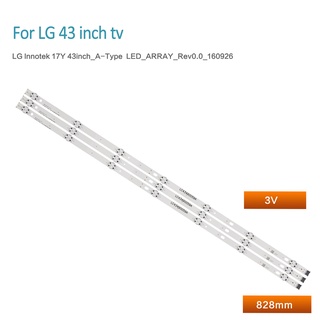 แถบไฟแบ็คไลท์ led สําหรับ LG 43 นิ้ว LC 3 ชิ้น ต่อชุด43490086จอแอลซี43490089แถบไฟ LC43490094A 43UJ65_UHD_A/B