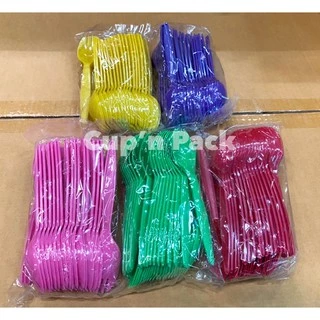 ช้อนปลายส้อม 40 ชิ้น/แพค มีขาว ใส และสี