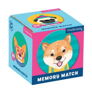 Mudpuppy – Dog Portraits Mini Memory Match เกมจับคู่ภาพแบบพกพา ลายหมาน้อย