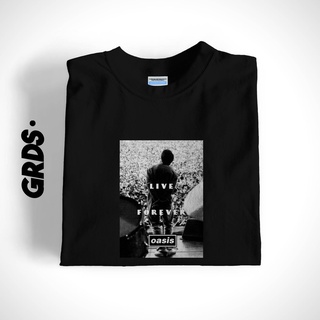 เสื้อยืด LIVE FOREVER OASIS พร้อมสติกเกอร์ฟรี สําหรับตลอดไป ไลฟ์สดสามารถปรับแต่งได้