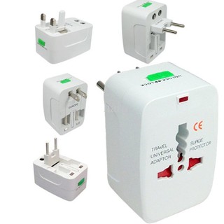 All in One Universal Travel Adaptor หัวแปลงปลั๊กทั่วโลก สำหรับนักเดินทาง