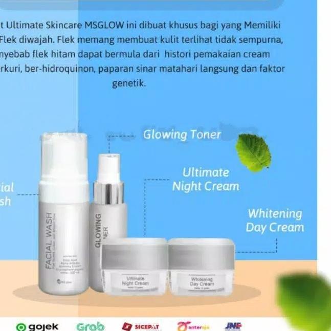 Ms Glow Basic ไวท์เทนนิ่งแพคเกจสําหรับใบหน้า หลอดไฟเรืองแสงส่องสว่าง ...