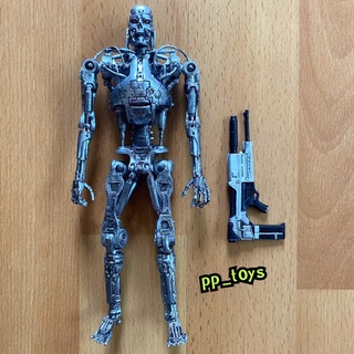 NECA T-800 Endoskeleton ทำสีใหม่ทั้งตัวและอาวุธ Terminator 2 โมเดลคนเหล็ก