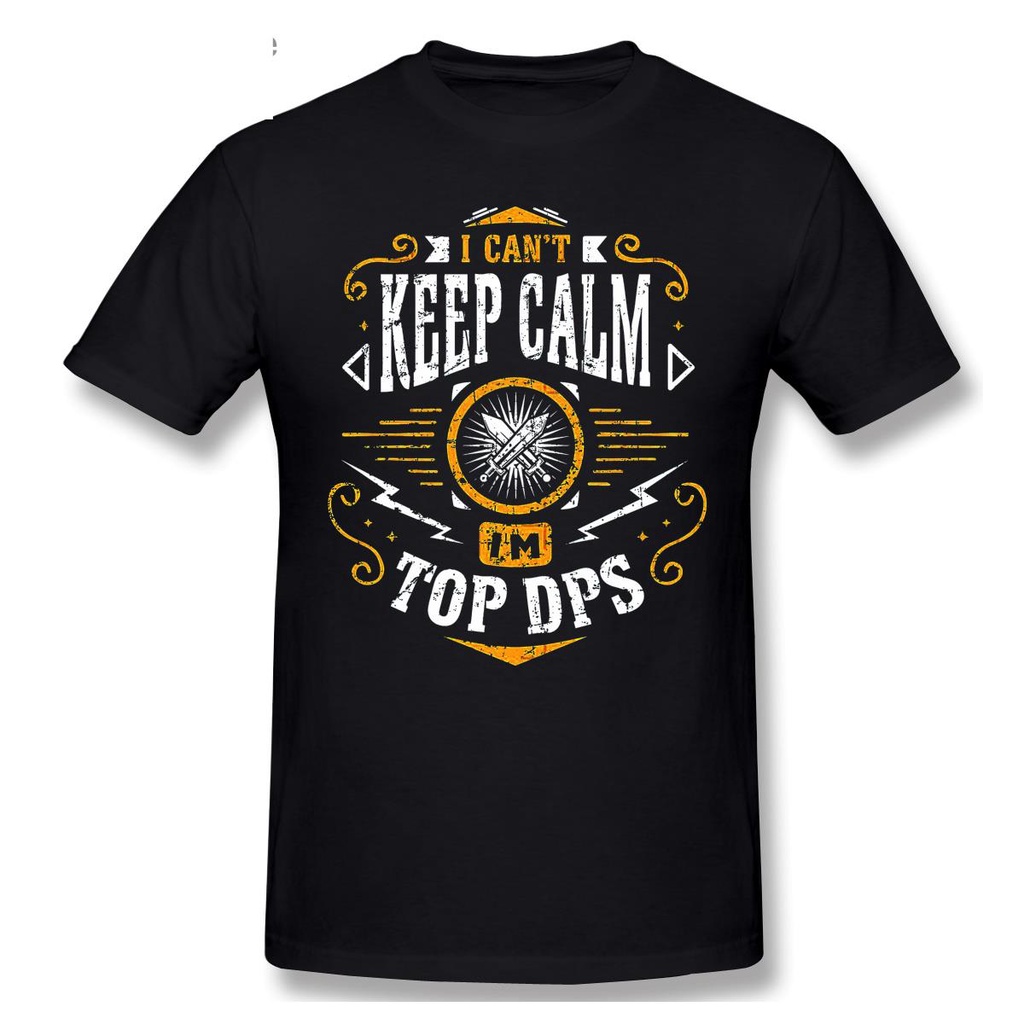 เสื้อยืด พิมพ์ลาย World Of Warcraft Roleplaying Game Style Wow Cant Keep Calm Im Dps สําหรับผู้ชาย