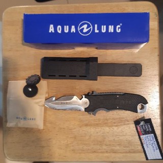 มีดดำน้ำ AQUALUNG SMALL SQUEEZE DIVE KNIFE SCUBA DIVING SCUBASERVIZwithLOVE