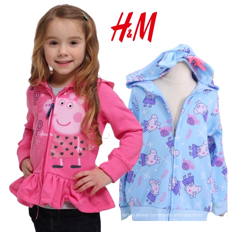 มีเก็บปลายทาง‼️H&M : เสื้อกันหนาว แขนยาว Hoodies ลาย Peppa Pig