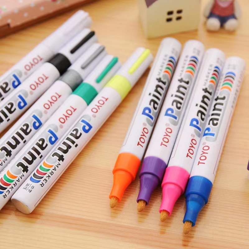 ของแท้ TOYO Toyo Paint Pen โตโย MARKER ปากกา 10 สีกันน้ำและซีดจางราคา 1 ปากกา