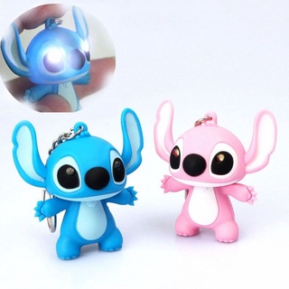 พวงกุญแจ ลายการ์ตูน Stitch And Lilo พร้อมไฟ LED ของเล่นสําหรับเด็ก