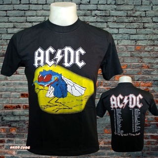 เสื้อวง AC DC วงร็อคในตำนาน ไม่มีตะเข็บข้าง คอฟิต ป้ายUS เสื้อร็อค เสื้อผู้ชาย เสื้อทัวร์ วงดนต่างประเทศ