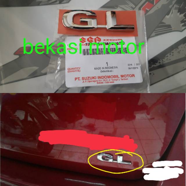 77711-77M10-0PG โลโก้สัญลักษณ์ GL ertiga swift karimun splash เดิม suzuki ของแท้