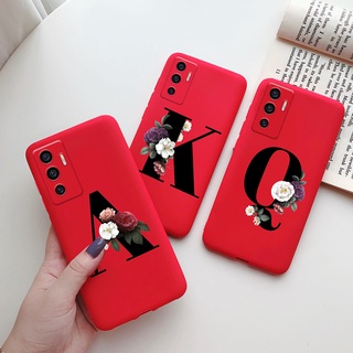 เคสโทรศัพท์ซิลิโคน แบบนิ่ม ลายดอกไม้ และตัวอักษร กันกระแทก สําหรับ Vivo V23 5G V23 V 23 5G