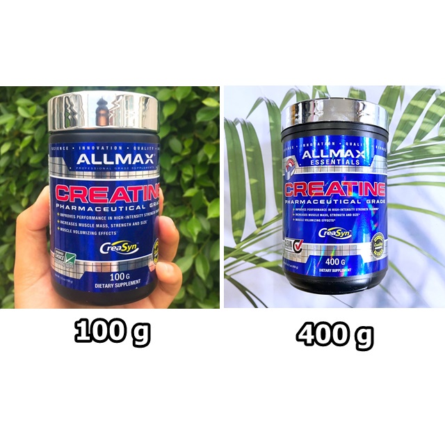 (ALLMAX Nutrition®) Creatine Powder 100 or 400 g ครีเอทีน ชนิดผง บริสุทธิ์ 100 %