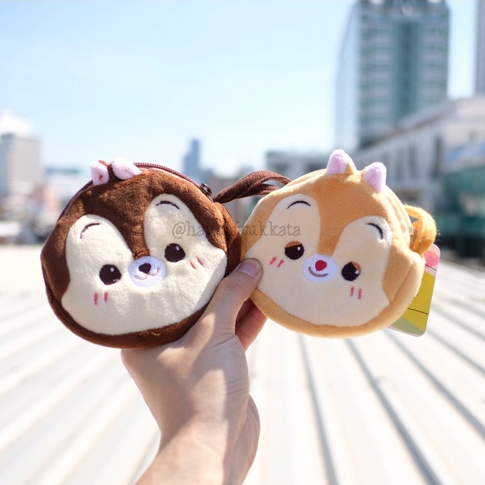 กระเป๋าใส่เหรียย Chip ชิพ & Dale เดล Bun Bun 5นิ้ว Chip n Dale ชิพแอนด์เดล