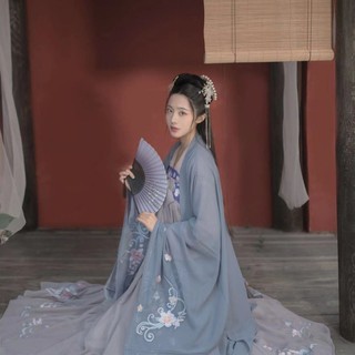 👑ชุดจีนโบราณ👑ฮั่นฟู เย็บปักถักร้อย สง่างาม กระโปรงยาว Hanfu เครื่องแต่งกายจีน 🌼🌼🌼