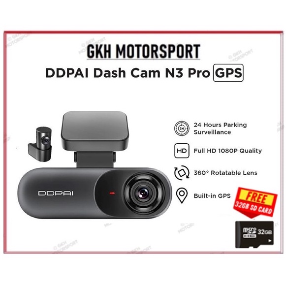 DDPAI MOLA N3 PRO DASHCAM DVR กล้องติดรถยนต์ RECORDER 1600P HD GPS ไดรฟ์ยานพาหนะ Auto Video DVR Andr