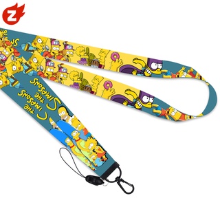 ✨The Simpsons Lanyard~ สายคล้องป้ายชื่อ ID และสายรัดข้อมือ 1 ชิ้น