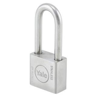 กุญแจลูกปืน ห่วงยาว YALE Y119DSSL 40 MM สีสเตนเลสBEARING PADLOCK YALE Y119DSSL 40MM STAINLESS STEEL