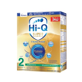 Hi-Q Super Gold Plus C ไฮคิว ซูเปอร์โกลด์ พลัส ซี-ซินไบโอโพรเทก นมผงดัดแปลงสูตรต่อเนื่อง สูตร 2 600 กรัม
