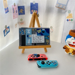 เคส TPU นิ่ม กันตก ลายการ์ตูน Sesame Street น่ารัก พร้อมที่จับ สําหรับ Nintendo Switch OLED