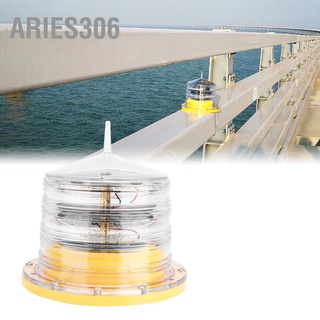 Aries306 ไฟสัญญาณ Led พลังงานแสงอาทิตย์ กันน้ํา Ip68 สีแดง สําหรับติดเรือ