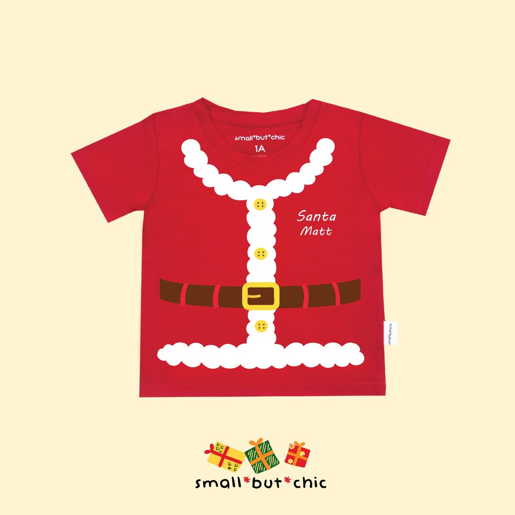 เสื้อซานต้าสีแดงใส่ชื่อได้(เด็ก) : Ur Santa Tee(Kids)