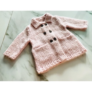 (P137)  Brandname Italy เสื้อไหมพรมเด็ก 3-6 เดือน ผ่าหน้า cardigan coat กระเป๋าเจาะ ของใหม่