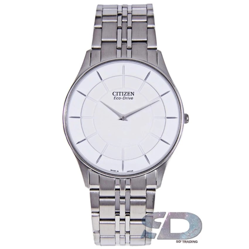 CITIZEN Eco-Drive Stiletto Super Slim Men's Watch รุ่น AR3010-65A - Silver/White