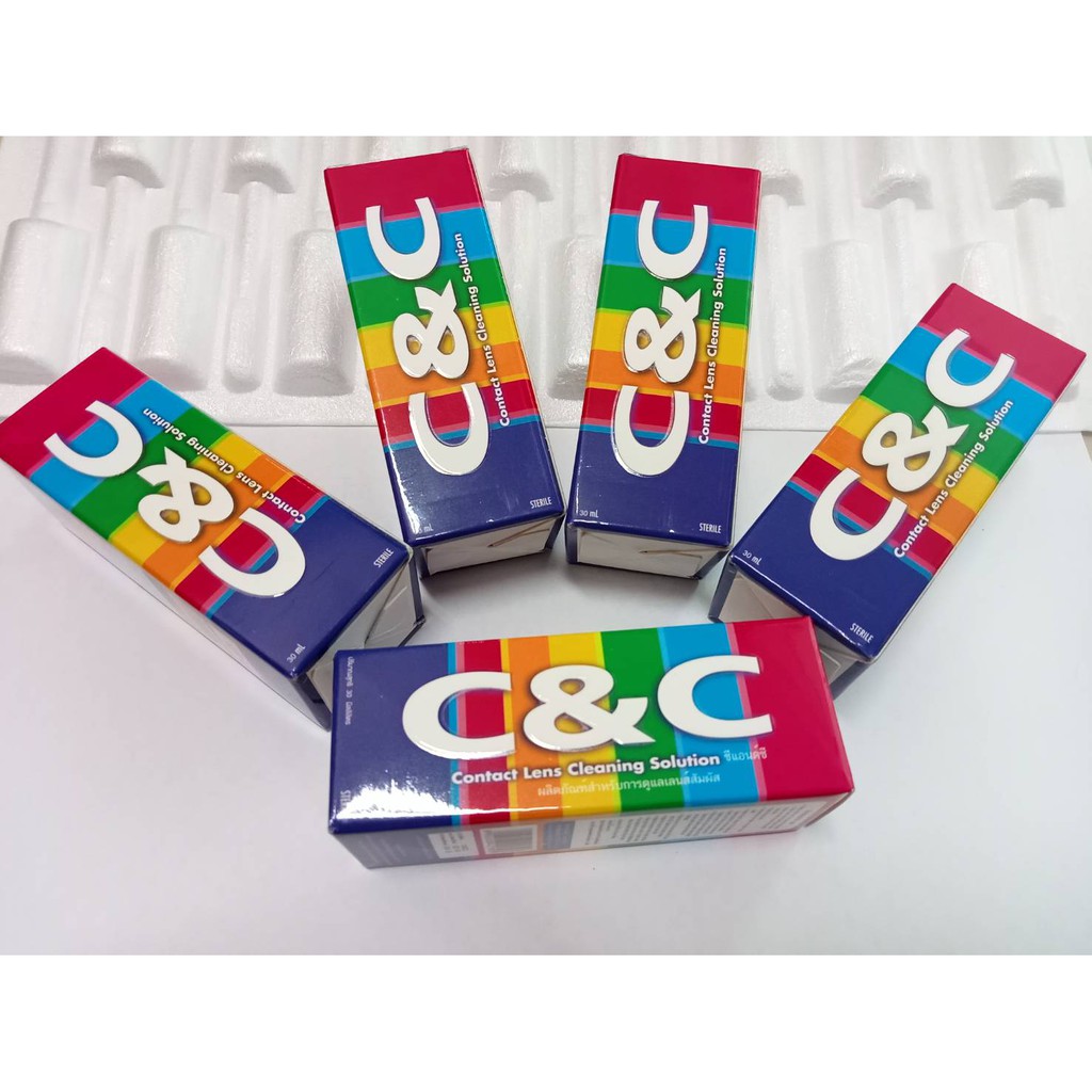 C&C Contact Lens Cleaning Solution 30ml. ผลิตภัณฑ์ แช่คอนแทคเลนส์ บิ๊กอาย