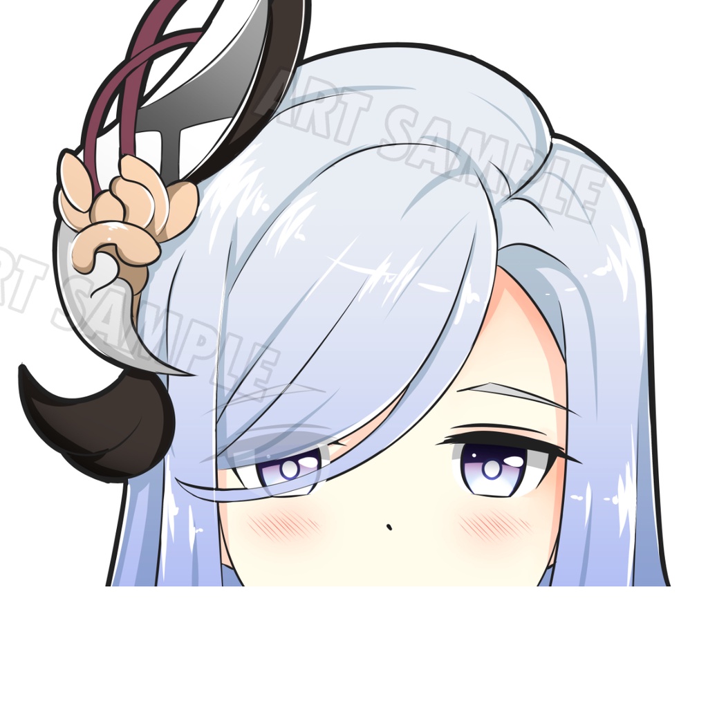 Shenhe genshin impact สติ๊กเกอร์ 2 ชิ้น Fan-Made Sticker Shenhe Genshin Impact Sticker เกนชิน สติกเก